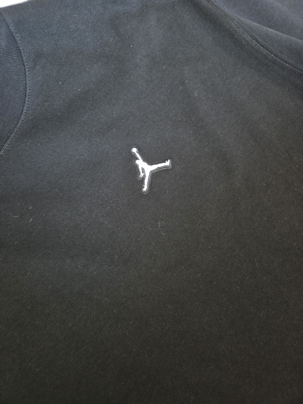 Jordan Black Short Sleeve Crew T-Shirt with White Jumpman - Picture 4 of 6